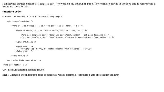 Wordpress: get_template_part() Not Working in Loop смотреть онлайн