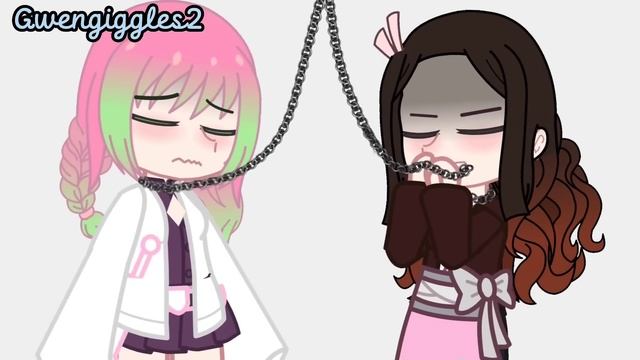 Two enter, one Leaves // Nezuko and Mitsuri (Gacha Trend) | meme | смотреть онлайн