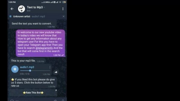 Text to MP3 Converter Telegram bot