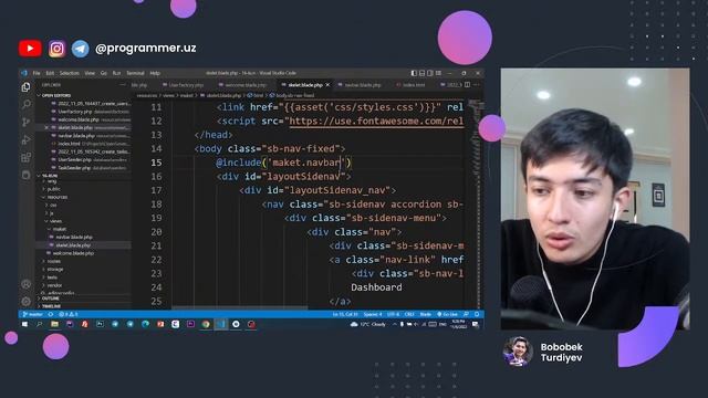 ? Laravel blade, factory - admin panel bilan ishlash - Laravel - 17/21 KUN смотреть онлайн