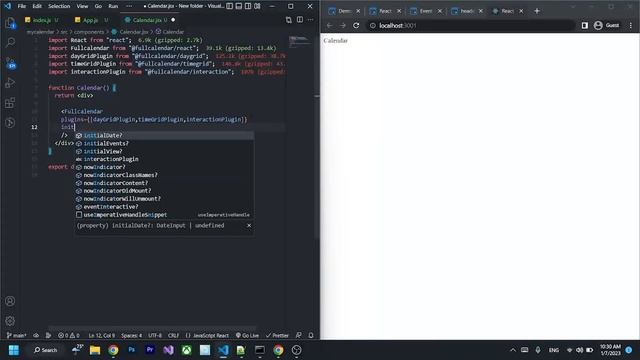 How to implement FullCalendar (reactjs/fullcalendar) #sourcecode смотреть онлайн
