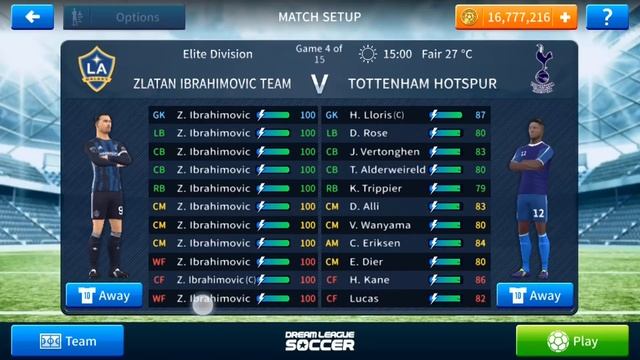 Team Of Zlatan Ibrahimovic | Team With 11 Zlatan Ibrahimovic In Dream League Soccer 2019