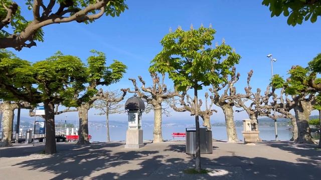 ?? 4K Relaxing Walk Rapperswil, Switzerland. Sunny Walking Tour ☀️ 2023