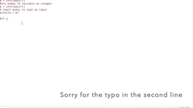 Adding two integers together in Python смотреть онлайн