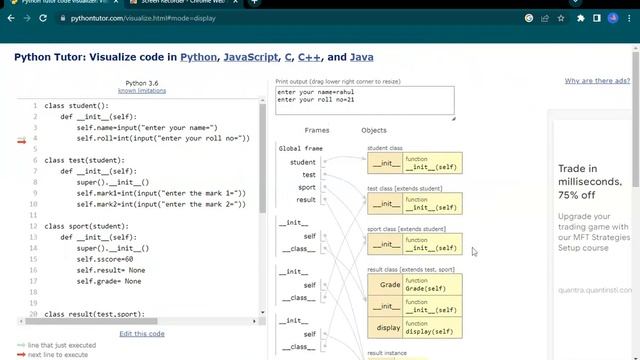 python program class (Multilevel inheritance) смотреть онлайн