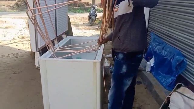 Deep Freezer Internal Likes Repair Open Boday Copper Piping Gas Rifling Voltas Deep Freezer 2023
