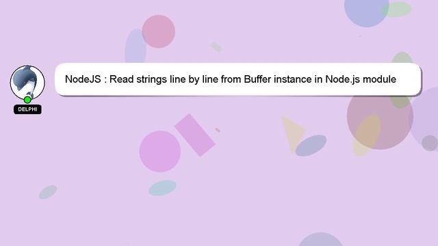 NodeJS : Read strings line by line from Buffer instance in Node.js module смотреть онлайн