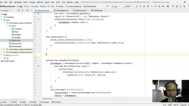 OnClick RecyclerView | Tutorial CRUD Kotlin Android Room Database (SQLite) #4 | Bahasa Indonesia смотреть онлайн