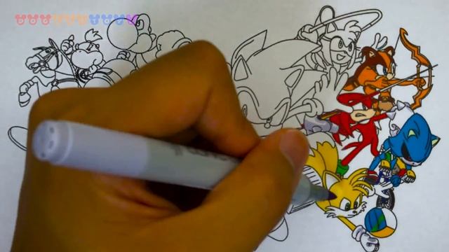 Mario and Sonic Rio Olympic! Let's play How to Draw Super Mario Coloring Page Videos for Kids マリオ смотреть онлайн