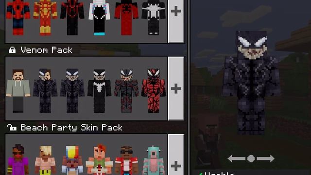 minecraft pocket edition Venom skin pack смотреть онлайн