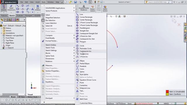 sketch basic part 6, circle and arc creation, learn in hindi смотреть онлайн