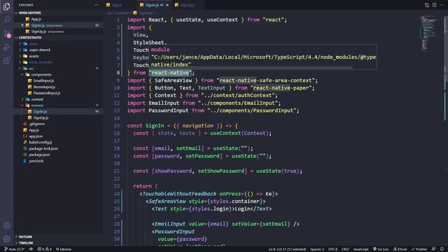Aula 22.4 - Fechar o teclado usando TouchableWithoutFeedback - Curso React Native + Hooks смотреть онлайн