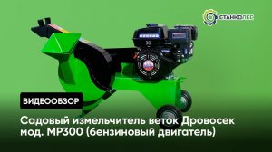 Как работает садовый измельчитель веток Дровосек мод. МР300 (бензиновый двигатель)