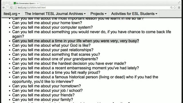 Questions: Tell Me About... смотреть онлайн