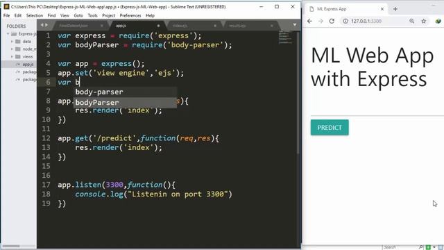 How to Embed Machine Learning in Express.js Web App смотреть онлайн