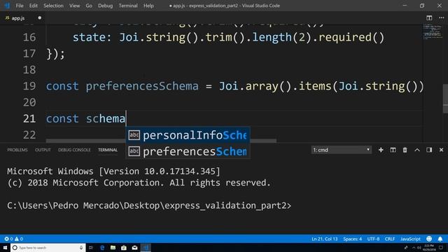 NodeJS For Beginners: User Input Validation with JOI Validating Nested Object and Arrays смотреть онлайн