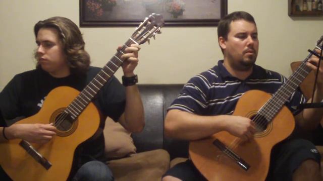 Minuet by Krieger classical guitar duo смотреть онлайн