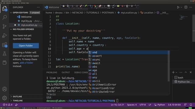 AACC - Spring 2023 - CTS-233-400 - DEVASC 200-901: Lab 3.4.6 - Parts #4: Python Classes Review смотреть онлайн
