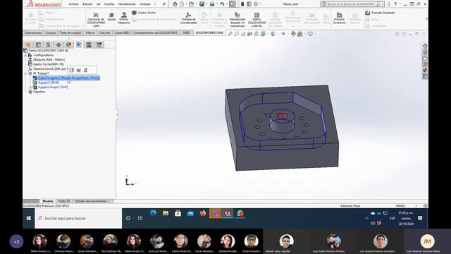 CAM para Ingeniería | 27. SolidWorks CAM - Propiedades de la pieza (20 de Octubre del 2020) смотреть онлайн