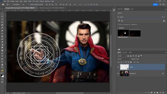 How I Made The Dr Strange Shield in Photoshop смотреть онлайн