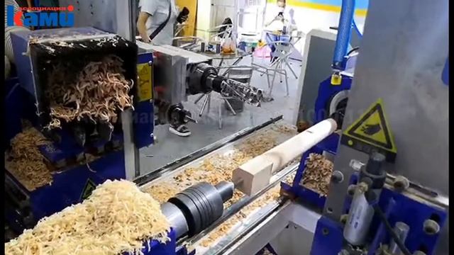 Токарный центр с ЧПУ с автозагрузкой заготовок Beaver 12D4 AUTO. Обточка заготовки под балясину смотреть онлайн