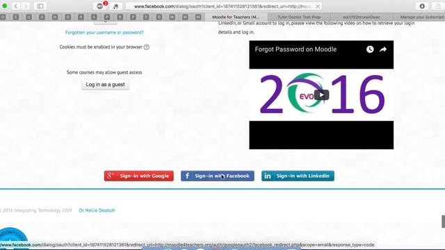 How to Login with Facebook or Gmail on Moodle смотреть онлайн