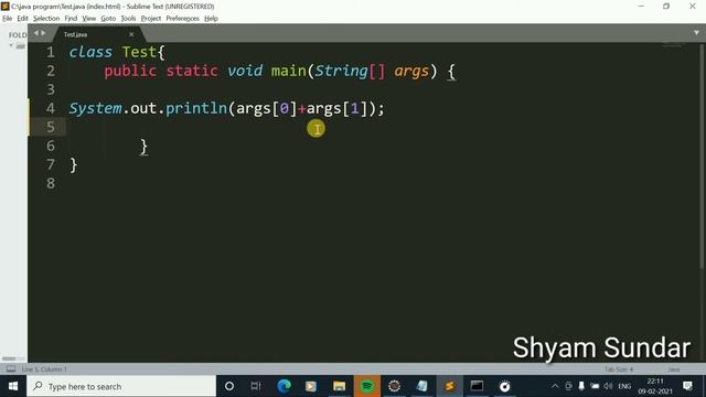 command line argument in java || Shyam Sundar смотреть онлайн