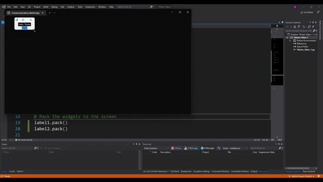 Python Tutorial - Labels in Tkinter смотреть онлайн