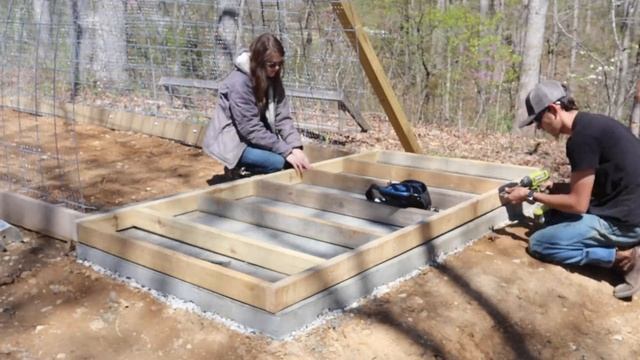 Building Her DREAM Chicken COOP PT.1 | Container House |EP:108 |DIY Hoop House, Full Tutorial смотреть онлайн