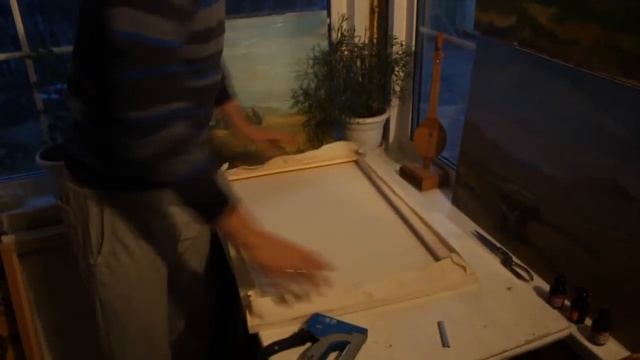 Как натянуть холст? смотреть онлайн