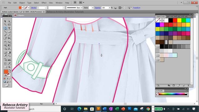 How to Make a Fashion Sketch in Adobe Illustrator/ How to Sketch a Jacket PART 2 смотреть онлайн