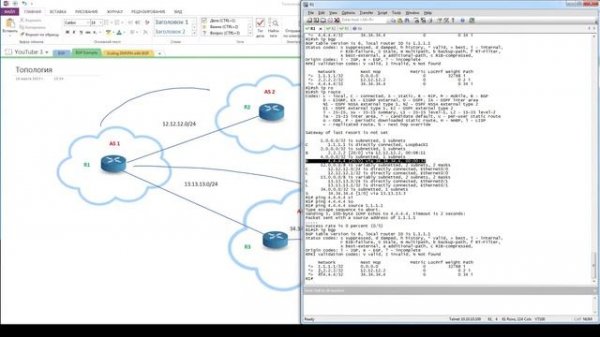 Базовая конфигурация BGP