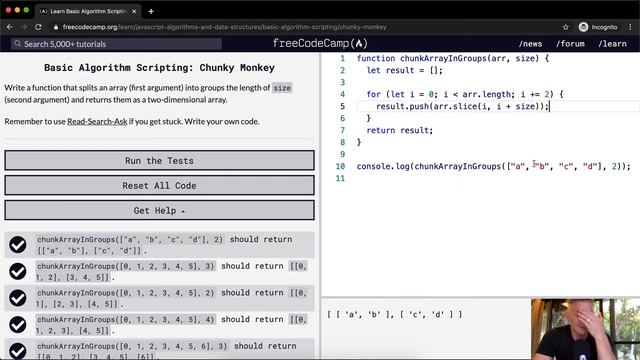 Chunky Monkey - Basic Algorithm Scripting - Free Code Camp смотреть онлайн
