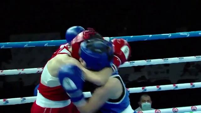 Finals (W46kg) AKHUNOVA ANASTASIIA (RUS) vs TURBININA SOFIIA (UKR) | EUBC Junior Tbilisi 2021 смотреть онлайн