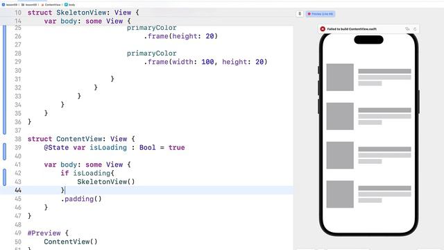 Изучаем SwiftUI | Урок 59 - Создание эффекта скелетон-вью в SwiftUI: Полное руководство