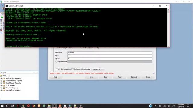 ORACLE DATA BASE | the network adapter could not establish the connection | Error 17002 смотреть онлайн