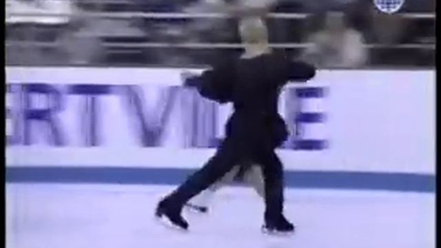 Maia Usova-Alexander Zhulin Compulsory Dance 1992 Winter Olympics смотреть онлайн