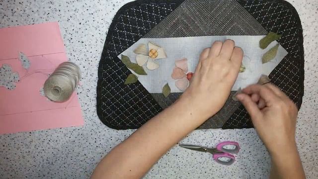 Блок для сумки. Японский пэчворк. смотреть онлайн