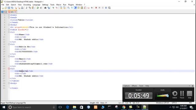 HTML Bangla Tutorials. How to create a table. (Part 2) смотреть онлайн