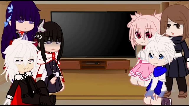 Anime/game characters react to eachother| Kanao | part 1/? | first video || смотреть онлайн