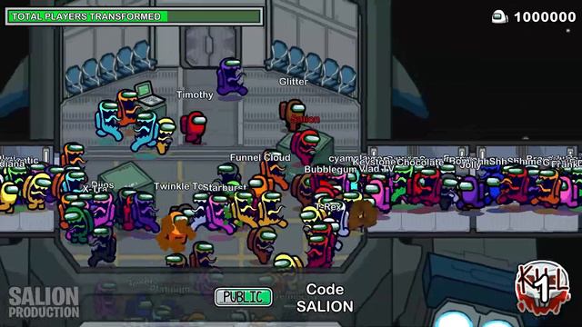 Among Us, but with 1 MILLION SEEKERS in LOBBY - HIDE n SEEK Mode смотреть онлайн