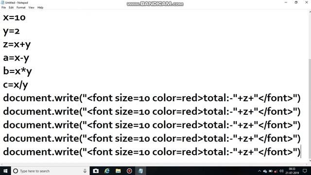 addition ,subtraction,multiplication and division in javaScript смотреть онлайн