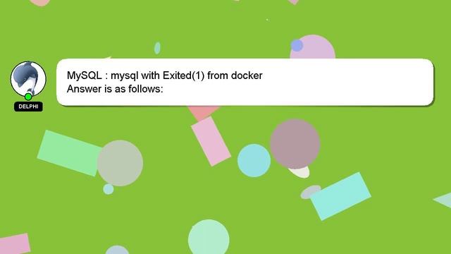 MySQL : mysql with Exited(1) from docker смотреть онлайн