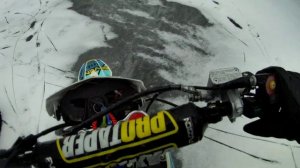 Покатушка по льду на Motoland wrx 250 и regulmoto seven 125 на шипах