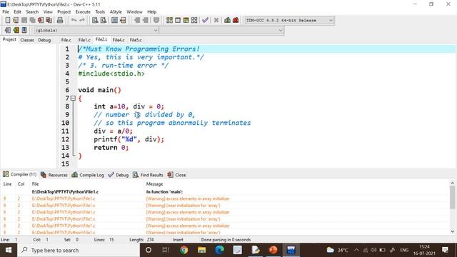 Common Programming Errors - Syntax, Linker, Run-time, Logical and Semantic Errors - Explained смотреть онлайн