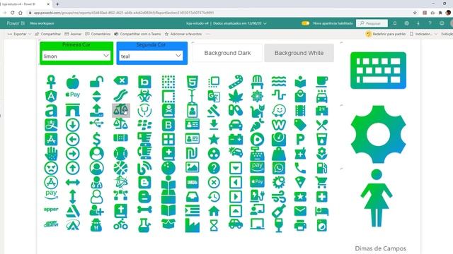 Icones Em SVG Com Degradê Dinâmico No Power Bi
