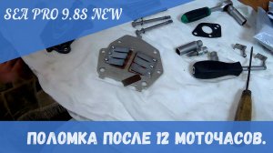 Ремонт лодочного мотора Sea-Pro . Установка обратных клапанов  в шланги для смазки подшипников.