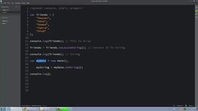 Learn JavaScript In Arabic #28 Array Methods Convert To String смотреть онлайн