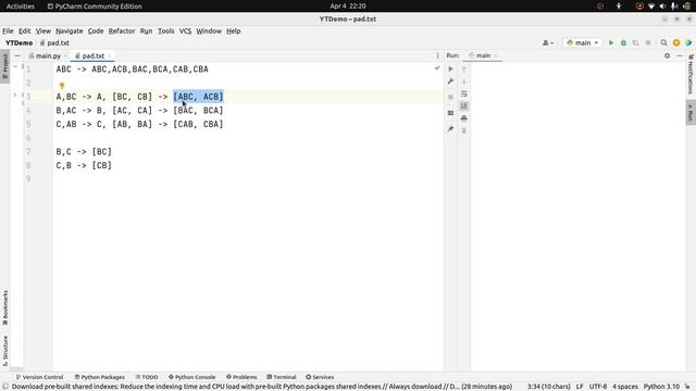 Permutations of a string смотреть онлайн