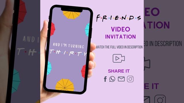 Friends Themed Birthday - Friends Reunion - Custom Digital Invite -Personalized Digital Invitation смотреть онлайн